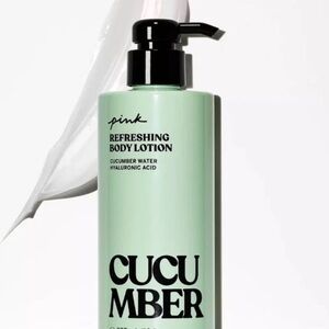 PINK Victoria's Secret Green Cucumber Body creme with Black Pump